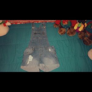 Jean short overalls